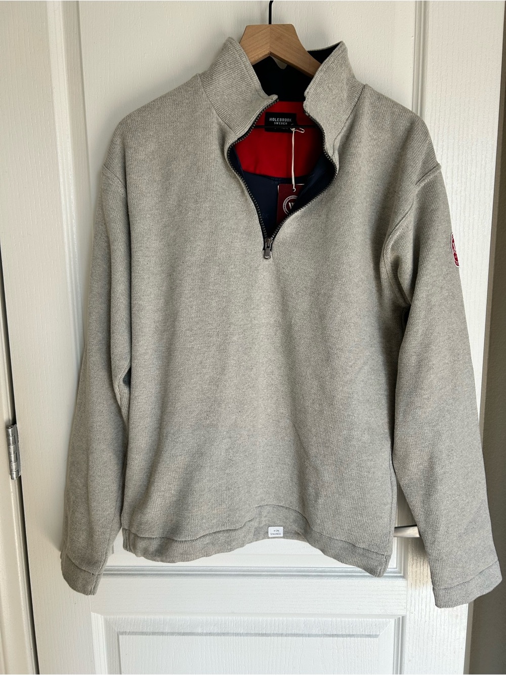 Holebrook Men's Classic Windproof Sweater Quarter Zip Size M